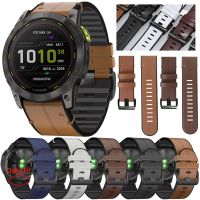 ❀ Vintage Genuine Leather Strap For Garmin Enduro 2/Epix Gen 2/MARQ Quick Fit Silicone Band Descent Mk2i/Mk1/G1 Bracelet 22mm 26mm