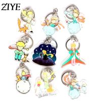 The Little Prince Keychain Cute Fox Airpods Pendant Holder Acrylic Keyring for Women Men Bag Charms Anime Accessories Fans Gifts Key Chains