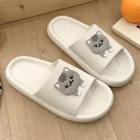 2022 Cute Cartoon Cat Slippers Women Summer Flip Flops Outdoor Slippers Beach Platform Shoes Ladies Thick Bottom Slides Sandals