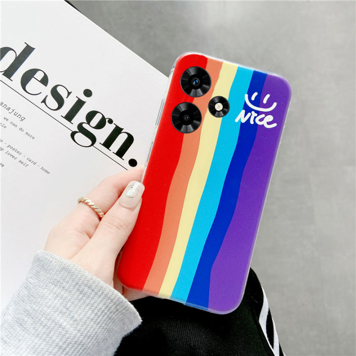 เคสโทรศัพท์ใหม่สำหรับ-realme-c53-ฝาครอบ-โปร่งใสกันกระแทกซิลิโคนนิ่มลายทางแบบมินิมอลสำหรับ-realme-c53-เคส