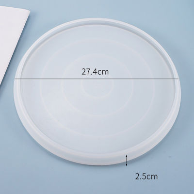 Round Large Tray Silicone Mould Handmade DIY Making Craft Epoxy Resin Plate Coaster Molds Supplies