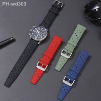 Breathable Rubber Watchband Fashion Quick Release Watch Straps 18mm 20mm 22mm Silicone Tropic Waterproof Smartwatch Strap