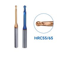 HRC65 คาร์ไบด์คอยาวบอลจมูก End Mills CNC Deep Groove Cutter Milling Cutters Router Bit Knife R0.15 R1 Endmills