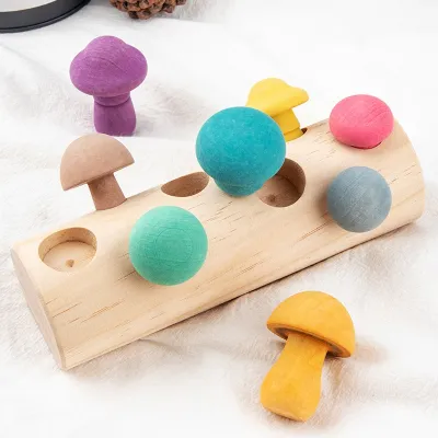 【CC】✈卍✼  Blocks Picking Game Wood Baby Educational for Children Matching Assembly Grasp
