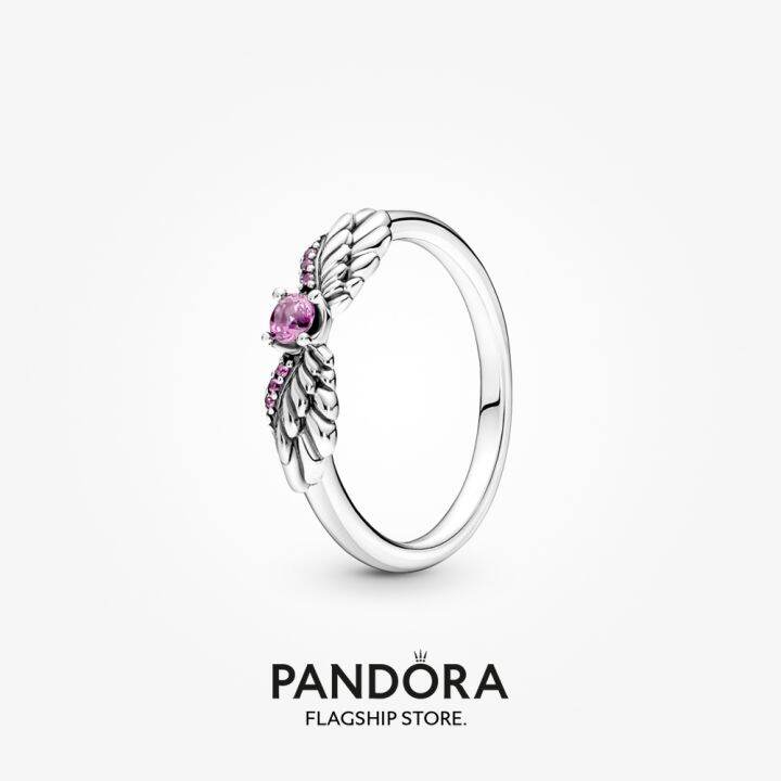Official Store Pandora Sparkling Angel Wings Ring Lazada.co.th