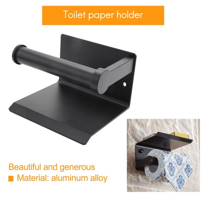 toilet-paper-holder-with-shelf-wall-mounted-paper-towel-holder-decorative-bathroom-roll-paper-holder