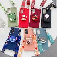 Penutup Tali Holder Ponsel untuk Xiaomi Redmi 10X 6 Pro 9C NFC 9A 9T 8A 8 7A 7 6A 5 Plus Casing Kartun Kalung Tali Lanyard Fundas