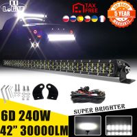 【528 Oiozkhjue ร้อน】☢6D ไฟ Led สำหรับขับรถรถออฟโร้ดรถบรรทุก4X4 12V 24V สองแถวบาร์ไฟ Led 8 14 22 32 52