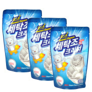 Bộ 3 gói tẩy vệ sinh lồng máy giặt Homes Queen Hàn Quốc 400gr gói, khử mùi