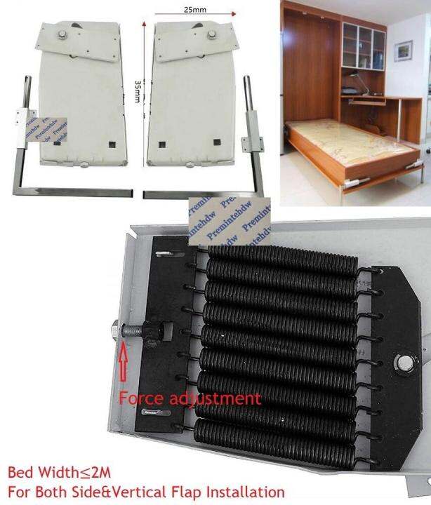 Heavy Duty DIY Murphy Wall Bed Kit Fold Down Mechanism Support Hardware