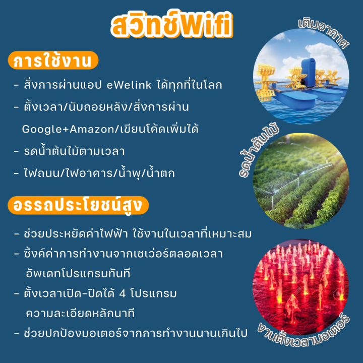 ออปชั่นติดตั้งเพิ่ม-สวิทซ์wifi-ควบคุมสั่งเปิดปิด-ผ่านมือถือ-ตั้งเวลา4โปรแกรม-ได้ทุกที่ทั่วโลก