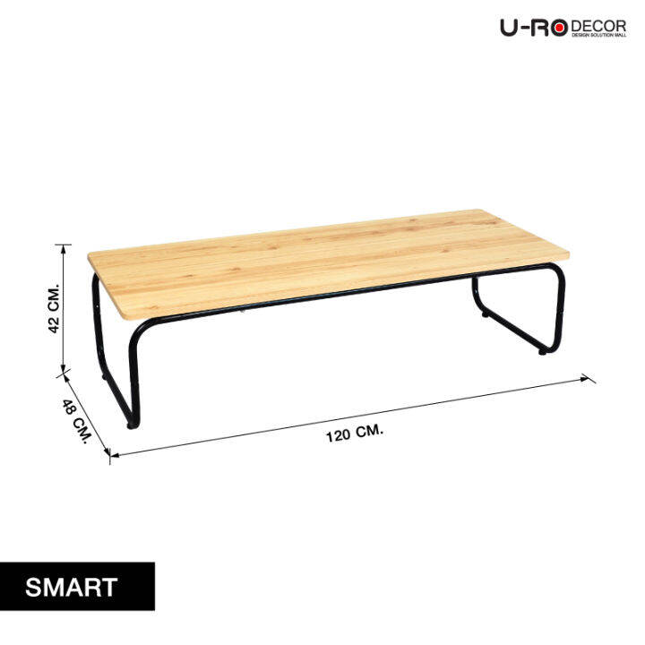 u-ro-decor-รุ่น-smart-สมาร์ท-โต๊ะกลางอเนกประสงค์-โต๊ะกาแฟ-สีไลท์โอ๊ค-ขาสีดำ-coffee-table-โต๊ะกลาง-โต๊ะกลางโซฟา-โต๊ะรับแขก-โต๊ะ-diy-โต๊ะไม้