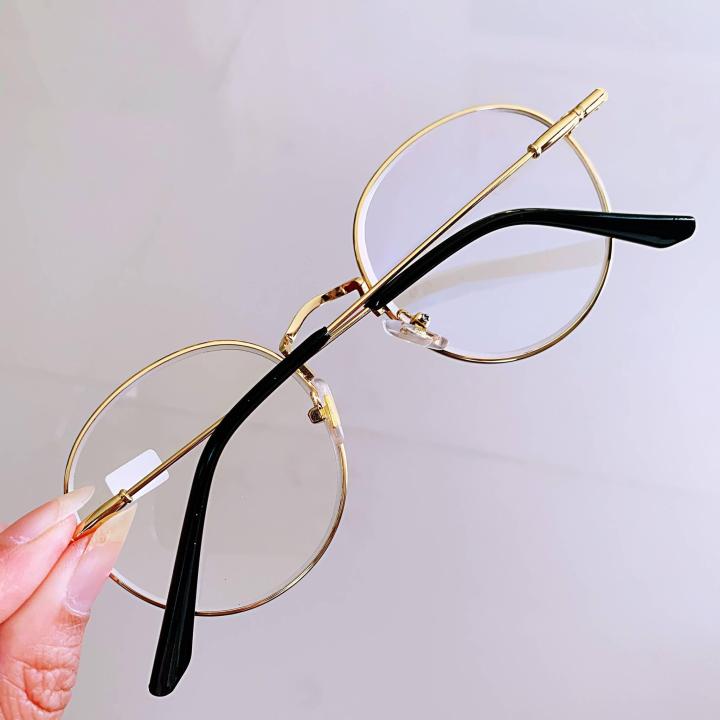 glasses-แว่นสายตาสั้น-175-แว่นตา-กรอบสีดำทอง-สวมใส่ได้ทั้งชายและหญิง-กรอบพร้อมเลนส์สายตา-แถมฟรีซองผ้าใส่แว่นและผ้าเช็ดเลนส์อย่างดี