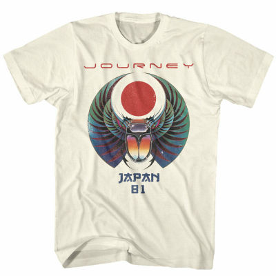 2022 NEW Journey Japan 81 T Shirt Mens Licensed Rock N Roll Band Tee Retro Vintage White