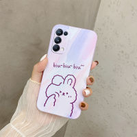 เคส OPPO Reno 5 PRO กระต่ายน่ารักการ์ตูนหมีน่ารักพร้อม OPPO Reno ฝาครอบโทรศัพท์ลายการ์ตูนน่ารักข้างเคสนิ่ม TPU 5PRO