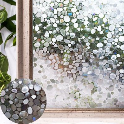 Translucent Cobblestone Frosted Window Privacy Film Self Adhesive for UV Blocking Heat Control Glass Stickers