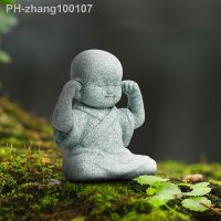 Mini Monk Figurine Buddha Statue Zen Monk Figurine Cute Resin Ornament Decorative Furnishings Chinese For Home Fish Tank Decor