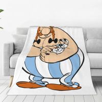 Obelix And Dogmatix Asterix Fleece Throw Blanket Blankets for Bedding Couch Super Soft Bedroom Quilt