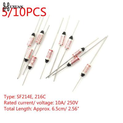 5/10Pcs SF214E SEFUSE Cutoffs for Thermal Fuse 216 C 216 Degree 10A 250V Celsius Circuit Cut Off Thermal Fuse Thermal Cutoffs Furniture Protectors Rep