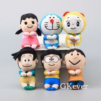 Q Version 6 Styles Doraemon Nobita Shizuka Dorami Big G Suneo Kawaii Plush Penant with Keychain 10-11 cm