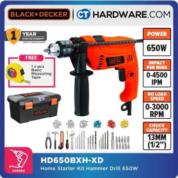 BLACK + DECKER BDCDD12K Cordless Drill Driver + FOC Flexible Shaft Set +  13pcs Drill Bit