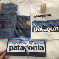 แผนที่ Patagonia พิมพ์คอกลมจดหมายเสื้อยืดผ้าฝ้าย