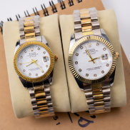 Đồng hồ Rolex Cặp Đôi Nam Nữ Dây Thép Khung Thép Chống Gỉ Sét
