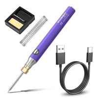 HANDSKIT Rechargeable Electric Soldering Iron Battery Soldering Iron Lithium Battery Tip Model Soldering Tool Set