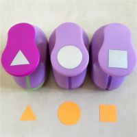 Free Shipping Triangle and Circle and Square Shape 1 inch craft punch set Geometry Scrapbook DIY Paper Cutter Hole Punches 3PCS Staplers  Punches