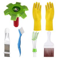 6 in 1 Air Conditioner Cleaning Tools Kit with Condenser Fin Straightener/Stainless Steel Air Refrigerator Fin Cleaner