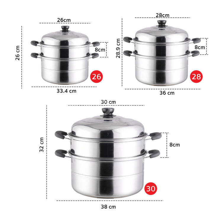 hhsociety-หม้อนึ่ง-3ชั้น-เครื่องครัว-ซึ้งนึ่งอาหาร-ซึ้ง-ซึ้งสแตนเลส-หม้อสแตนเลส-หม้อนึ่งสแตนเลส-หม้อนึ่งอาหาร