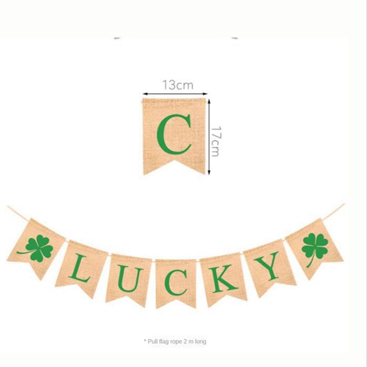 3-pcs-st-patricks-day-banner-shamrock-garland-lucky-banner-burlap-irish-garland-banner-green-four-leaf-banner