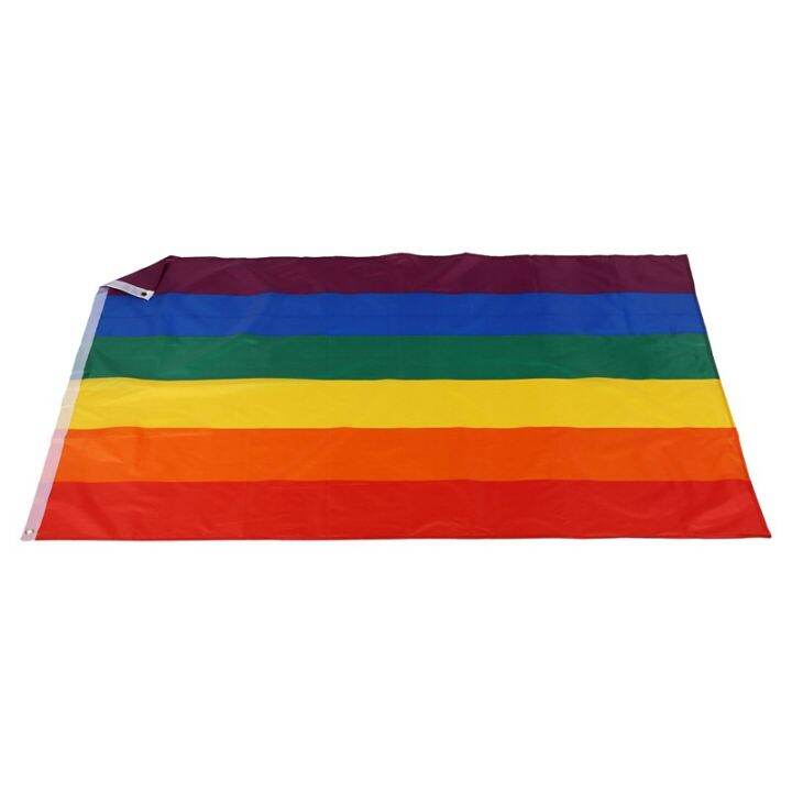 ร้อน90-150cm-rainbow-flag-pride-peace-แบนเนอร์เทศกาลการตกแต่งบ้านปาร์ตี้-shop-ภาพแต่งห้องวิวถนนธงหลากสีการแต่งงานเพศเดียวกัน