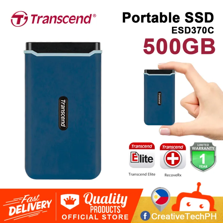 Transcend 500gb Portable Ssd Rugged Shock Protection System Esd370c Lazada Ph 8769