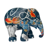 Elephant Parade Kingyo Elephant (15cm - 75cm), รูปปั้นช้างทำมือสำหรับตกแต่งและสะสม งานศิลปะที่เป็นของขวัญชิ้นเยี่ยม เป็นสินค้าลิมิเต็ด อิดิชั่น ของแท้ผลิตที่เชียงให