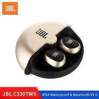 JBL หูฟังบลูทูธ C330TWS ไร้สายรองรับ Bluetooth V5.0,หูฟังอินเอียร์แนวสปอร์ตกันน้ำได้พร้อมไมโครโฟนและกล่องชาร์จ