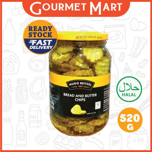 HUGO BREAD & BUTTER CHIPS (SLICED GHERKIN) 500G Lazada