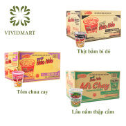 MÌ LY HANDY HẢO HẢO 3 VỊ TÔM CHUA CAY, THỊT BẰM BÍ ĐỎ