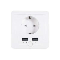 Tuya Smart Europe Wifi Outlet Smart Socket EU with 2 USB 16A Wireless Smart Plug USB Wall Socket EU Ratchets Sockets