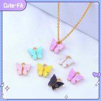 CUTE-FA 10ชิ้นสีลูกอมแฟชั่นน่ารักสัตว์เครื่องประดับ DIY ผีเสื้อสร้อยคอจี้ต่างหูหัตถกรรมเครื่องเพชรพลอย