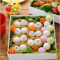 CHUN 1PC Rice Ball Mold ซูชิอุปกรณ์ชงชุดข้าวลูกเค้กม้วนแม่พิมพ์ซูชิ