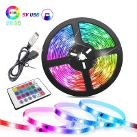 :{”》: ไฟแถบไฟ LED USB 1ม.,ควบคุม RGB IR ตกแต่งห้องนั่งเล่นเรืองแสง2835 Rion ไฟด้านหลังทีวีตกแต่งไฟสำหรับบ้าน