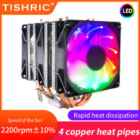 TISHRIC X79X99โปรเซสเซอร์ Cooler CPU Cooler LGA 1155 2011 1366 775 AM3 AM4 246ท่อความร้อน4 Pin PWM RGB CPU พัดลมฮีทซิงค์