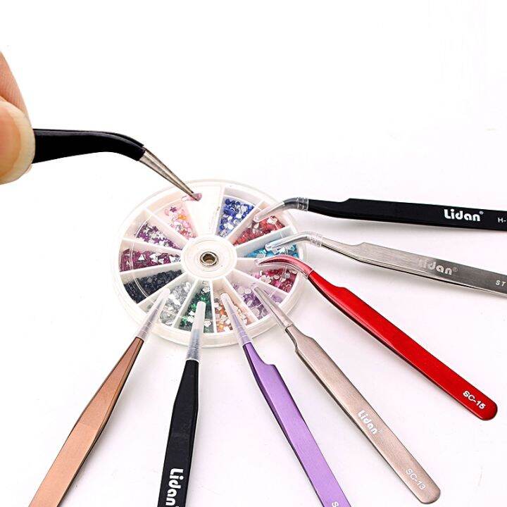 stainless-steel-eyelash-extension-tweezers-straight-curved-anti-static-false-eyelash-clip-3d-accurate-tweezers-makeup-tools