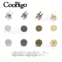 ☬ↂ 50sets Sewing Metal Magnet Snap Button Magnetic Fasteners for Leather Bag Clothes Accessories Black Bronze Gold Silver 10mm