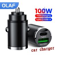 Olaf 100W USB Car Charger Fast Charging PD USB Type C in Mini Car Phone Charger For iphone Xiaomi Huawei Samsung QC3.0 charger Car Chargers