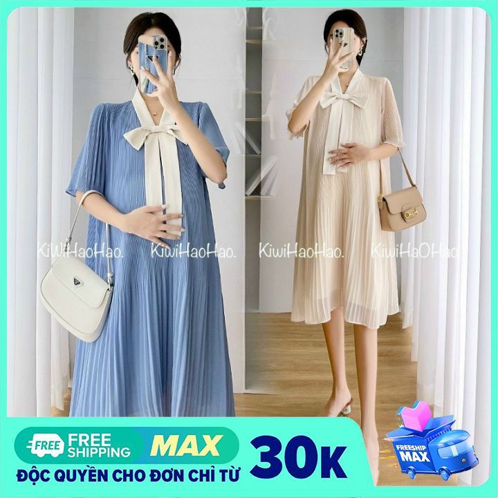 Đầm Bầu Dáng Dài, Váy Bầu Chất Von Tăm Dáng Suông Xinh Xắn | Lazada.vn