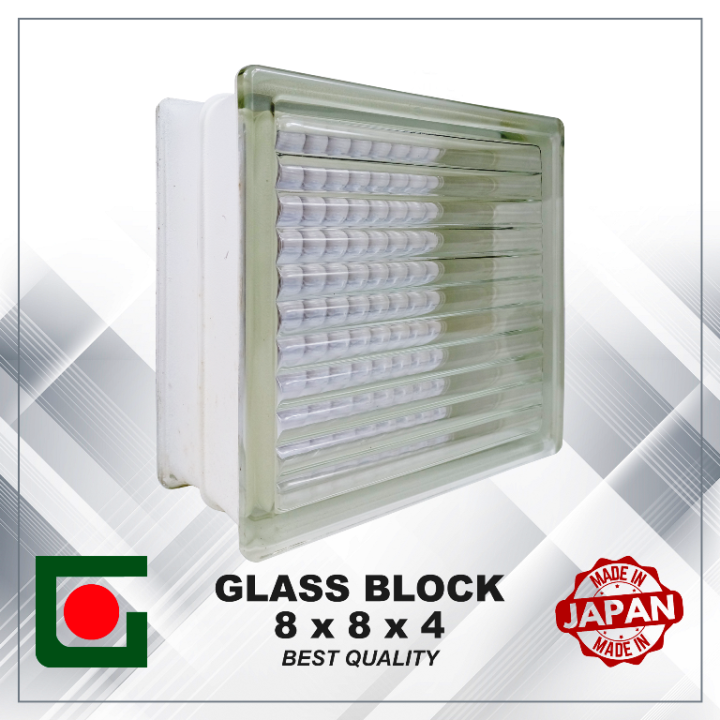 Glass Block Japan 8x8x4 Glass Bricks Clear Wall Building Decor Design