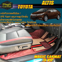 Toyota Altis 2014-2018 Set B (เฉพาะห้องโดยสาร 2แถว) พรมรถยนต์ Toyota Altis พรมไวนิล 7D VIP Magic Carmat