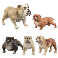 ❤การขายส่งโรงงานอุตสาหกรรม❤จำลองบูลด็อกป่า Shar-Pei Bully Dog โมเดลสัตว์ของเล่นทำมือ